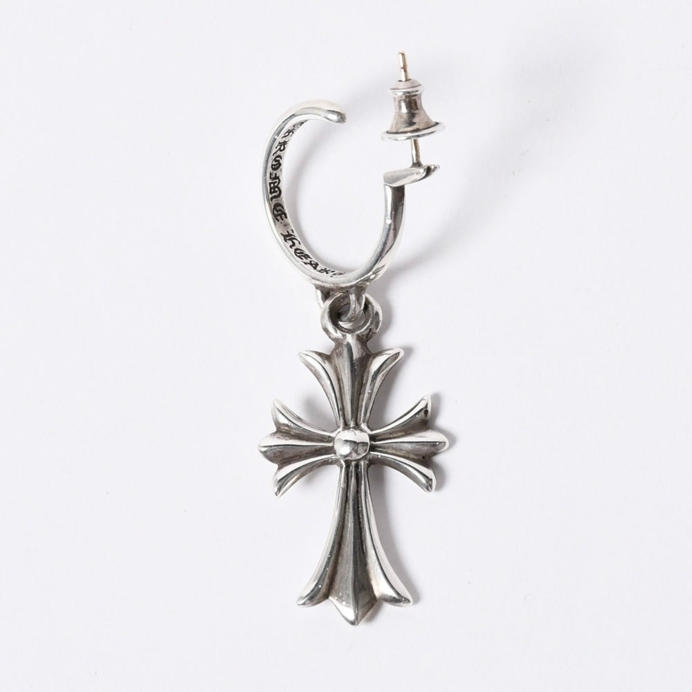 New and unused CHROME HEARTS 1 Ball Tiny CH Cross Charm Earrings One Ear 5.2g Silver 925 Used 4a000446