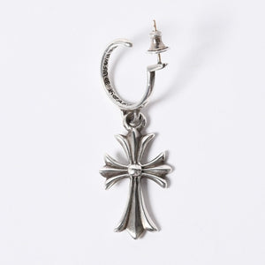 New and unused CHROME HEARTS 1 Ball Tiny CH Cross Charm Earrings One Ear 5.2g Silver 925 Used 4a000446