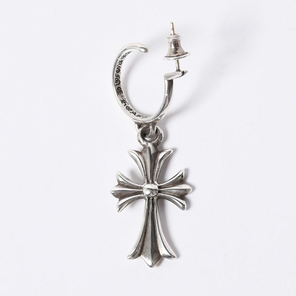 New and unused CHROME HEARTS 1 Ball Tiny CH Cross Charm Earrings One Ear 5.2g Silver 925 Used 4a000446