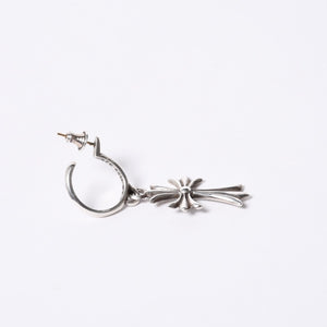 New and unused CHROME HEARTS 1 Ball Tiny CH Cross Charm Earrings One Ear 5.2g Silver 925 Used 4a000446