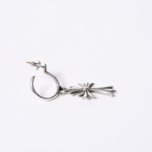 New and unused CHROME HEARTS 1 Ball Tiny CH Cross Charm Earrings One Ear 5.2g Silver 925 Used 4a000446