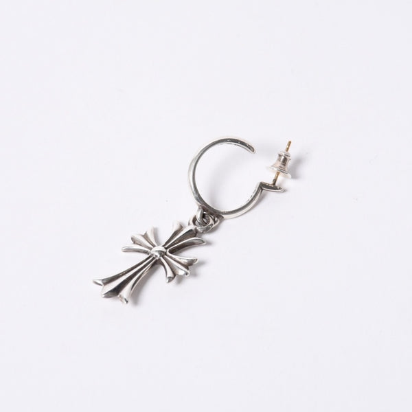 New and unused CHROME HEARTS 1 Ball Tiny CH Cross Charm Earrings One Ear 5.2g Silver 925 Used 4a000446