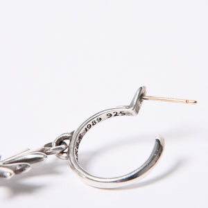 New and unused CHROME HEARTS 1 Ball Tiny CH Cross Charm Earrings One Ear 5.2g Silver 925 Used 4a000446