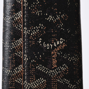 GOYARD Key Case Herringbone STMICPMLTY01CL01P PVC Leather Black Brown Silver Hardware Good Used 4a000457