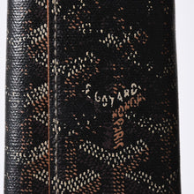 画像をギャラリービューアに読み込む, GOYARD ゴヤール キーケース ヘリンボーン STMICPMLTY01CL01P PVC レザー ブラック ブラウン シルバー金具 良品 中古 4a000457