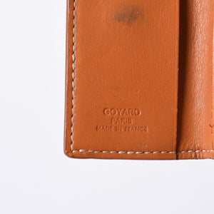 GOYARD Key Case Herringbone STMICPMLTY01CL01P PVC Leather Black Brown Silver Hardware Good Used 4a000457