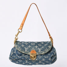Load image into Gallery viewer, LOUIS VUITTON ルイヴィトン ミニプリーティ ワンショルダーバッグ M95050 モノグラム デニム インディゴブルー 美品 中古 4a000405