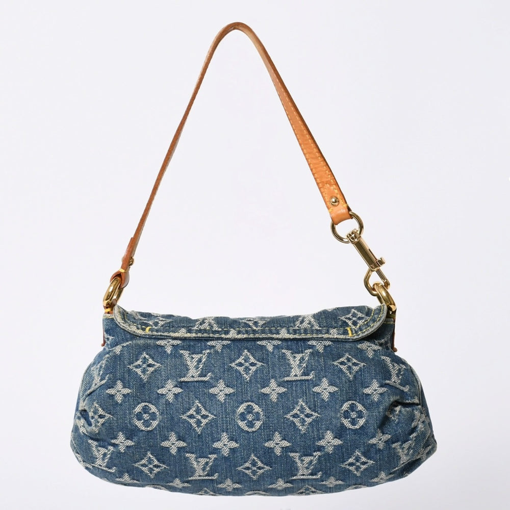 LOUIS VUITTON Mini Pretty One Shoulder Bag M95050 Monogram Denim Indigo Blue Good Condition Used 4a000405
