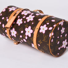 画像をギャラリービューアに読み込む, 極美品 LOUIS VUITTON ルイヴィトン パピヨン ハンドバッグ M92009 モノグラム チェリーブロッサム ブラウン ピンク 村上隆 中古 4a000404