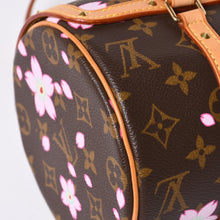 画像をギャラリービューアに読み込む, 極美品 LOUIS VUITTON ルイヴィトン パピヨン ハンドバッグ M92009 モノグラム チェリーブロッサム ブラウン ピンク 村上隆 中古 4a000404