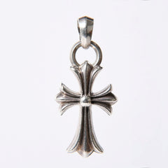CHROME HEARTS CH CRS SML W/BALE Small CH Cross W Bale Pendant Top Charm Weight Approx. 23.9g Good Condition Used 4a000312