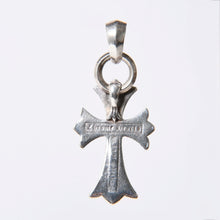 画像をギャラリービューアに読み込む, CHROME HEARTS クロムハーツ CH CRS SML W/BALE スモールCHクロス Wベイルペンダントトップ チャーム 重量約23.9g 美品 中古 4a000312
