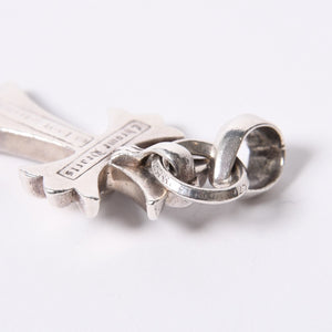 CHROME HEARTS CH CRS SML W/BALE Small CH Cross W Bale Pendant Top Charm Weight Approx. 23.9g Good Condition Used 4a000312
