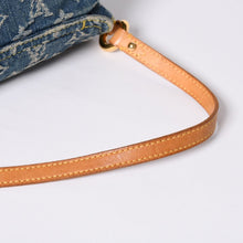 Load image into Gallery viewer, LOUIS VUITTON ルイヴィトン ミニプリーティ ワンショルダーバッグ M95050 モノグラム デニム インディゴブルー 美品 中古 4a000405