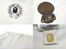 画像をギャラリービューアに読み込む, A BATHING APE アベイシングエイプ Chrome Hearts クロムハーツ コラボ 半袖Tシャツ ホワイト サイズS 美品 中古 4b000409