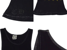 画像をギャラリービューアに読み込む, CHROME HEARTS クロムハーツ ヴァインダガープリントタンクトップ コットン ブラック イエローサイズL 美品 中古 4b000412 正規品