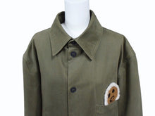 画像をギャラリービューアに読み込む, FENDI フェンディ コート モッズコート ジャケット ヴィンテージ CA03928892 コットン カーキ イタリア製 サイズ50 美品 中古 4b000416