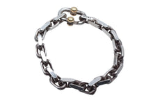 画像をギャラリービューアに読み込む, TIFFANY&amp;Co. ティファニー メイカーズ ワイドチェーン ブレスレット ラージ 重量約54.9g 全長約22cm 18KYG シルバー925 美品 中古 4b000423