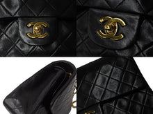 Load image into Gallery viewer, CHANEL シャネル マトラッセ25 Wフラップ Wチェーンショルダーバッグ 3番台 ラムスキン ココマーク ブラック 美品 中古 4b004328