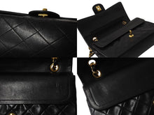 Load image into Gallery viewer, CHANEL シャネル マトラッセ25 Wフラップ Wチェーンショルダーバッグ 3番台 ラムスキン ココマーク ブラック 美品 中古 4b004328