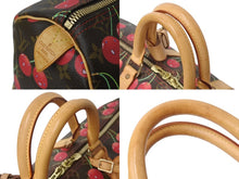 画像をギャラリービューアに読み込む, 極美品 LOUIS VUITTON ルイヴィトン キーポル 45 モノグラムチェリー 村上隆 ボストンバッグ ハンドバッグ レッド M95011 中古 4b000448