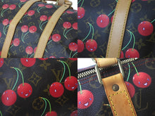 画像をギャラリービューアに読み込む, 極美品 LOUIS VUITTON ルイヴィトン キーポル 45 モノグラムチェリー 村上隆 ボストンバッグ ハンドバッグ レッド M95011 中古 4b000448