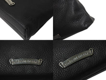 画像をギャラリービューアに読み込む, 極美品 CHROME HEARTS クロムハーツ VIV ダガー ワンショルダーバッグ スクロールロゴ シルバー925 レザー ブラック 中古 4b000450