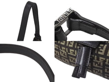 Load image into Gallery viewer, 極美品 FENDI フェンディ ズッキーノ ミニ マンマバケット ハンドバッグ ベージュ ブラウン キャンバス レザー 8BR277 ロゴ シルバー金具 中古 4b000451