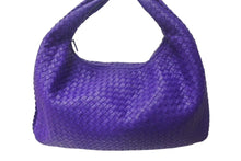 画像をギャラリービューアに読み込む, 新品同様 BOTTEGA VENETA ボッテガヴェネタ イントレチャート ホーボー ワンショルダーバッグ ミデュアム パープル B012665O6Z 中古 4b000461