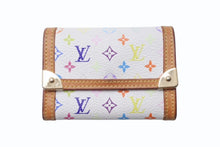 画像をギャラリービューアに読み込む, LOUIS VUITTON ルイヴィトン ポルトモネ プラ コインケース 小銭入れ M92657 モノグラム マルチカラー ホワイト 村上隆 美品 中古 4b004646