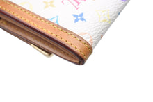 画像をギャラリービューアに読み込む, LOUIS VUITTON ルイヴィトン ポルトモネ プラ コインケース 小銭入れ M92657 モノグラム マルチカラー ホワイト 村上隆 美品 中古 4b004646