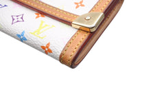 画像をギャラリービューアに読み込む, LOUIS VUITTON ルイヴィトン ポルトモネ プラ コインケース 小銭入れ M92657 モノグラム マルチカラー ホワイト 村上隆 美品 中古 4b004646