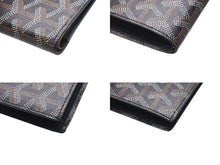画像をギャラリービューアに読み込む, 極美品 GOYARD ゴヤール 二つ折り財布 サン フロランタン ヘリンボーン STFLO2PMLTY01CL01P ブラック シルバー金具 中古 4b000467