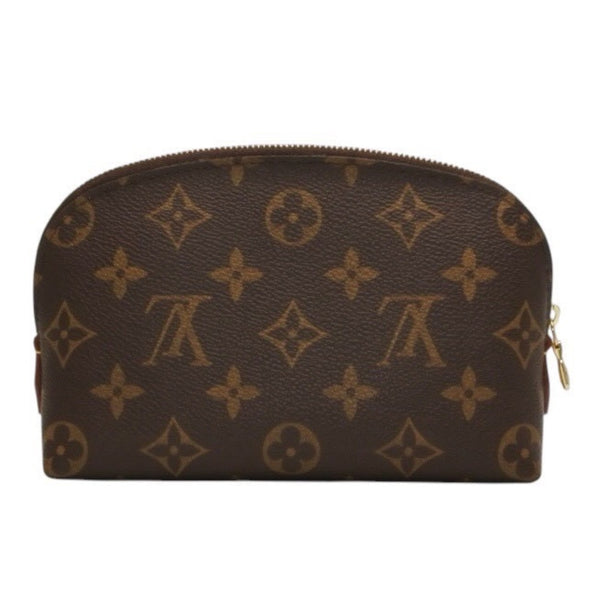 Like new LOUIS VUITTON Pochette Cosmetic PM Pouch M47515 Monogram Brown Gold hardware Used 4a000843
