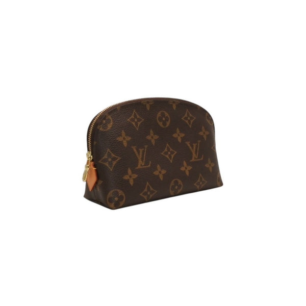 Like new LOUIS VUITTON Pochette Cosmetic PM Pouch M47515 Monogram Brown Gold hardware Used 4a000843
