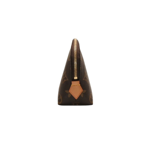 Like new LOUIS VUITTON Pochette Cosmetic PM Pouch M47515 Monogram Brown Gold hardware Used 4a000843