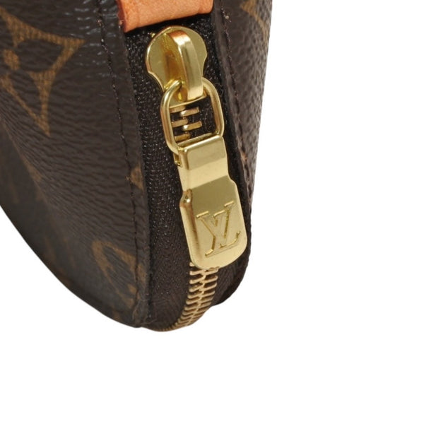 Like new LOUIS VUITTON Pochette Cosmetic PM Pouch M47515 Monogram Brown Gold hardware Used 4a000843