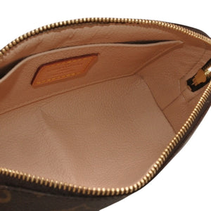 Like new LOUIS VUITTON Pochette Cosmetic PM Pouch M47515 Monogram Brown Gold hardware Used 4a000843