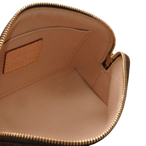 Like new LOUIS VUITTON Pochette Cosmetic PM Pouch M47515 Monogram Brown Gold hardware Used 4a000843