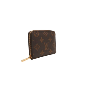 Very good condition LOUIS VUITTON Zippy coin purse M60067 Monogram canvas Gold hardware Brown Used 4a000885