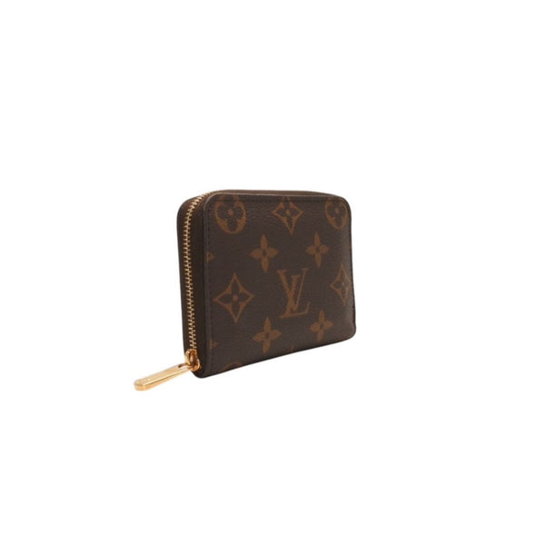 Very good condition LOUIS VUITTON Zippy coin purse M60067 Monogram canvas Gold hardware Brown Used 4a000885