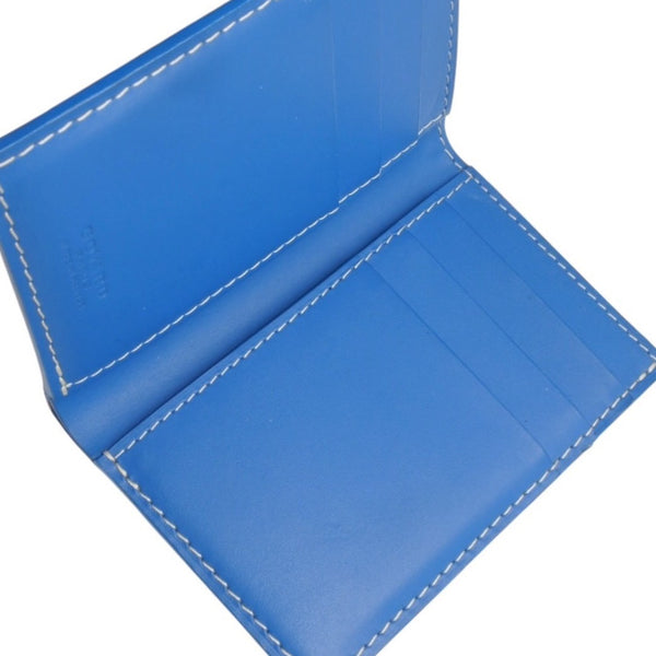 新品同様 GOYARD ゴヤール Saint Pirre サンピエール ブルー Card Case カードケース PVC 中古 4a000325