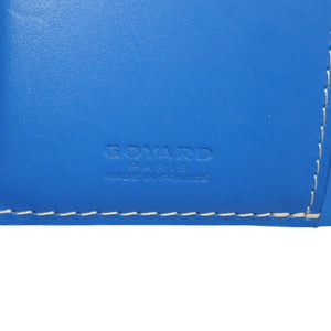新品同様 GOYARD ゴヤール Saint Pirre サンピエール ブルー Card Case カードケース PVC 中古 4a000325