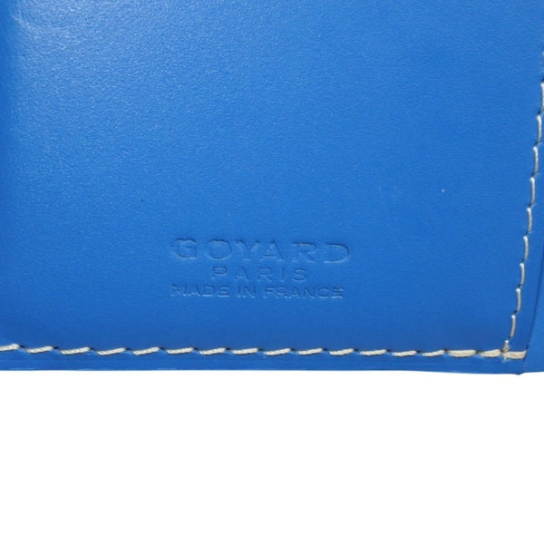 新品同様 GOYARD ゴヤール Saint Pirre サンピエール ブルー Card Case カードケース PVC 中古 4a000325