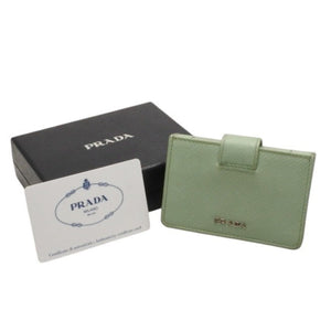 PRADA プラダ カードケース 1MC211 アコーディオンタイプ フージー シルバー金具 レザー 美品 中古 4a000285
