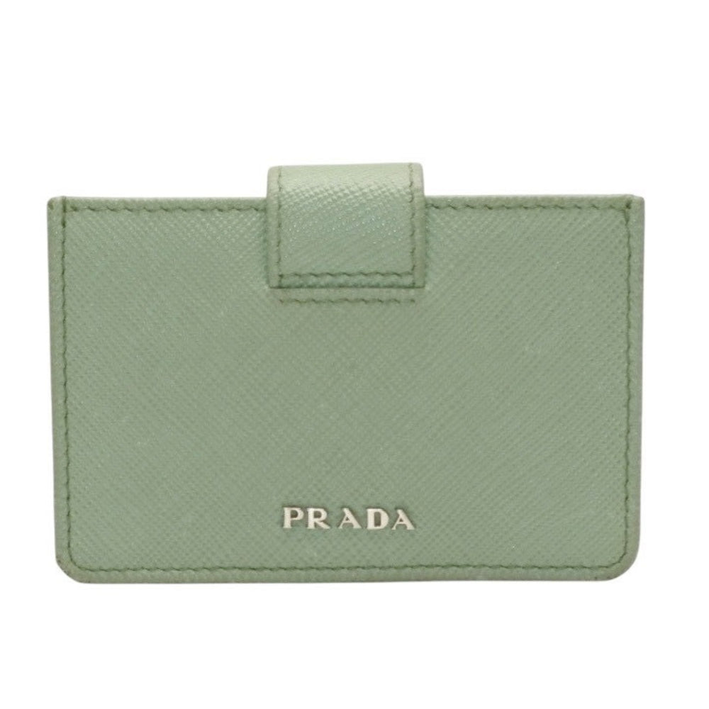 PRADA プラダ カードケース 1MC211 アコーディオンタイプ フージー シルバー金具 レザー 美品 中古 4a000285