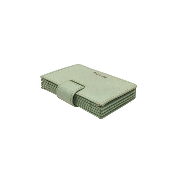 PRADA プラダ カードケース 1MC211 アコーディオンタイプ フージー シルバー金具 レザー 美品 中古 4a000285