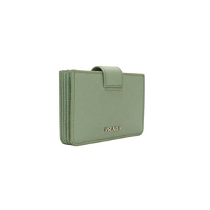PRADA プラダ カードケース 1MC211 アコーディオンタイプ フージー シルバー金具 レザー 美品 中古 4a000285