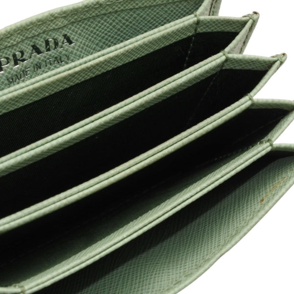 PRADA プラダ カードケース 1MC211 アコーディオンタイプ フージー シルバー金具 レザー 美品 中古 4a000285