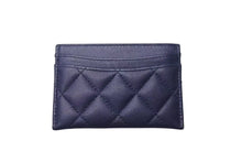 Load image into Gallery viewer, 極美品 CHANEL シャネル カードケース 名刺入れ ココマーク 24番台 キャビアスキン ネイビー シルバー金具 中古 4b000469